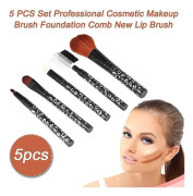 |HH| 5-delars Set Professionella Kosmetiska Sminkborstar Foundation