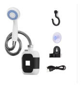 |HH| Bärbar Campingdusch med USB-Laddning – Elektrisk Pump, LED-lampa
