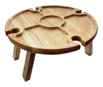 Hopfällbart Vinbord för Picknick - Trä