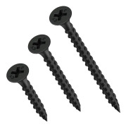 100 st M3.5 x 40mm Snabbskruvar, Svarta Gipsskruvar, Fosfaterade Gipsskruvar för Gips på Stålprofil för Gipsväggar, Trumpet Huvud_tfrf