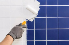 Vit Färg RENOVERING AV KERAMISK PLATT Målning av glaserade plattor 2 kg