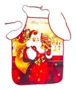Jul Förkläde Rolig Tecknad Stil Jultomte/Älg/Snögubbe Jul Förkläde för matlagning städning