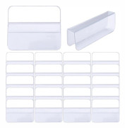 |HH| 100 st Plastörhängeadapter, Transparent PVC-plast Smyckeskort, e