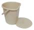Bentom 11L vägghink med lock, beige