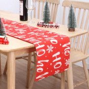 Julbordslöpare i bomull och linne, 180×33cm, dubbellagersdesign bordsmatta, julbordsdekoration (003) 3