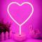 Light Heart Neon Light LED Neon Lamp for Bedroom USB/Battery Powered Love Heart Neon Sign Neon Pink Signs Women Aesthetic Room Wedding Decor
