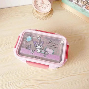 Sanrio Lunchlåda Kitty Kuromi Melody Cinnamoroll Kawaii Rostfritt stål Dubbla Lager Anti-skållning Bärbar Isolering Lunchbox kuromi-2