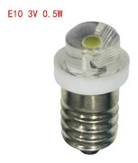 3/4,5/6V 0,5W 6000K Vit LED E10 Ersättningslampa För Ficklampa Lykta Ficklampa Lampa för Ficklampa Lykta