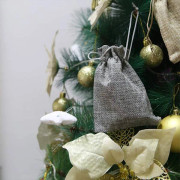 24 st Julklappspåsar Hantverksset med Adventsnummer Klistermärken, Naturpåsar, Tygpåsar, Presentpåsar för DIY Hantverk Män och Barn