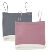 2 stycken termisk hängselväst utan bh-kudde termiska underkläder underlag Gray purple+pink