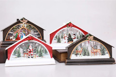 Julhus Krubba Snöhus Dekoration Nattlampa Heminredning Rekvisita Julbyhus Ornament