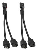 USB-header splitter, 2 st USB 2.0 9-pin hona till dubbel 9-pin hane förlängningskabel, moderkort 9-pin USB2.0-header splitter i nylonfläta