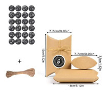 Adventskalender att fylla, 24 adventskalenderlådor, fyll adventskalendern själv, julkalender DIY pysselset inklusive juladventsnummer