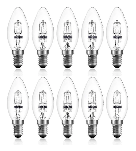 42w E14 C35 Ac 220 - 240v Dimbar Varmvit 2700k Halogen Ljuskälla Kronljus (10st)