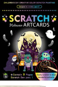 Halloween tecknade skraplotter, konstnärliga kreativa DIY-graffititillbehör, regnbågsfärgat skrappapper