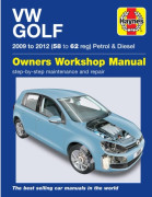VW Golf Petrol and Diesel (09 - 12) 58 to 62