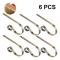 Strumpupphängare för spiselkrans, set om 6, julstrumphållare, krokar, spiselkranshängare i metall, hängande klämmor för julfestdekoration Green bronze Pack of 6