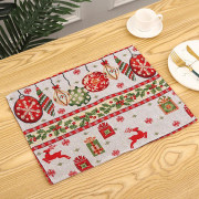 Julbordsunderlägg Set om 4 Vinter Jul Köksmat Matsalsunderlägg, Gott Nytt År Tillbehör