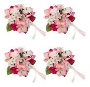Ljusmanschetter 4-pack för kronljus med blommor