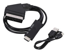 2025 Senaste Modell Adapterkabel Låg Strömförbrukning med USB-Strömkabel - Kompatibel med Scart Ljud Video Adapter P