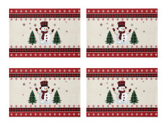 Jul ny bordsunderlägg hem snögubbe dekoration bordsmatta bordsskiva halkfri värmeisolering duk
