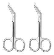 Stomipåse Sax-Stomi Påse Sax med Trubbig Rund Spets för Kolostomi Ileostomi Vård, Rostfritt Stål, 11,2 cm L, 2 st[CO]