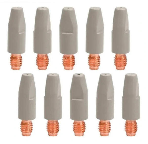 10 st 24KD Svetstips Beläggning Skydda M6 Gasmunstycke Spets 0,8 mm MIG Svetspistol Svetsning