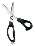 svart sax, professionell taggsax för att klippa tyger, lämplig för skräddare, inklusive 23,5 cm svart sax,