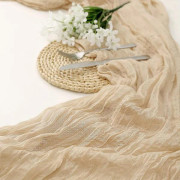 Bordslöpare - beige bordslöpare - boho bordslöpare - tvättbar bordslöpare - bordslöpare för bröllopsdekoration - 300cm x 90cm