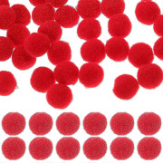 600 st Multifunktionella Pomponbollar DIY Hantverk Pom Poms DIY Konst Röda Pomponbollar[CO]