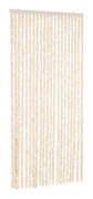 Insektsgardin beige och vit 56x200 cm chenille