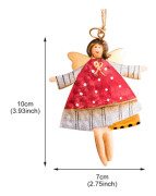 Jul Tomte Ornament 2019 Träddekorationer Dansande Flygande Plåtänglar (12 per set)