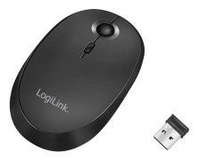 Logilink - mus - optisk - trådlös - 2,4 GHz, Bluetooth 4.0 - trådlös mottagare (USB) - svart (ID0204)