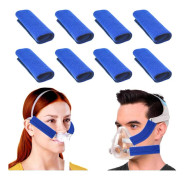 8-pack Kompatibel med CPAP-huvudställningsskydd, universella och återanvändbara CPAP-remsskydd, mjuka fleece-remkuddar, minskar röda märken och hudirritation