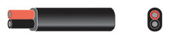 1852 marin kabel förtennad flat röd/svart 2x1.5mm2 100m