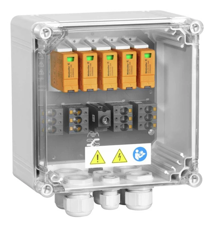 Weidmüller 2866330000 PVN DC 2IN/1OUTX2 2MPPT SPD2R CG 1.1KV Anslutningsbox för generator 1 st