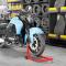 Motorcykelstativ set fram/bak, upp till 544 kg, bakhjulslyft, stål, röd