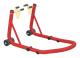 Motorcykelstativ set fram/bak, upp till 544 kg, bakhjulslyft, stål, röd