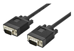 Digitus VGA Anslutningskabel VGA 15-polig Kontakt, VGA 15-polig Kontakt 3.00 m Svart AK-310103-030-S Rund, dubbelt skär