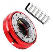 /EA/Snabbkopplingsratt Kit Universell Racingratt Snabbkoppling Booster Pad - Röd (En Del)