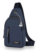 Liten ryggsäck för män Lättviktig nylonryggsäck Sling Stöldskydd Casual Män Kvinnor Bröstväska för vandring Cykling Utomhusresor Blue