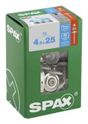 SPAX 4577000450257 Gipsskruv 4.5 mm 25 mm T-STAR plus Rostfritt stål A2 75 st