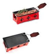 Ost Raclette, Ljusstake Ost Raclette, Raclette Ugn med Ljus, Kolstål Hem Kök Grillverktyg