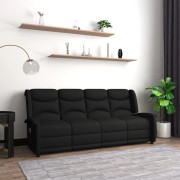Mooistoerwonen Massagestol 4-sits justerbar mikrofibertyg svart