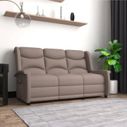 Mooistoerwonen Massagestol 3-sits justerbar mikrofibertyg taupe