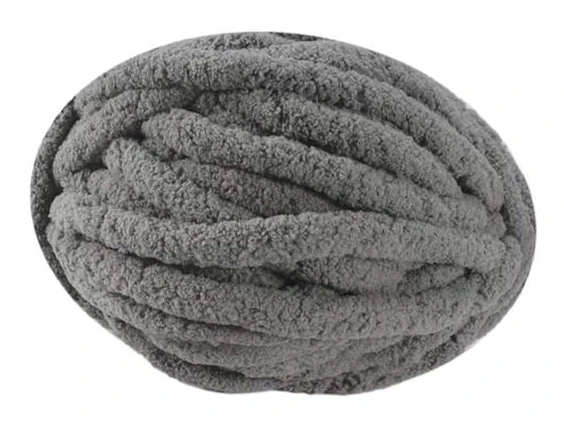 Tjockt Chunky Garn Chunky Ullgarn Polyestergarn för Virkning Vikt Garn Stickgarn för Stickad Filt, Tröja, Kudde, Husdjursbädd, Makramé Grå