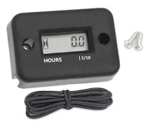 Vattentät LCD Digital Timräknare Induktiv Timer för Cykel Motorcykel ATV Snöskoter Motor, Svart