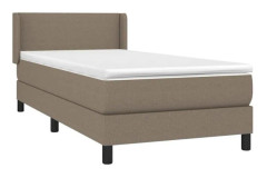 Maison Exclusive - Sängbotten med ribbor och matta Taupe 100x200 cm Tyg