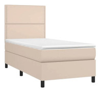 Maison Exclusive - Sängbotten med lammel med Cappuccino-madrass 90x190 cm