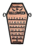 Halloween Nedräkningskalender med Avtagbar Spöke, Massivt Trä Återanvändbar, Hemdekoration, 31 Dagar, Glad Halloween Adventskalender Party Tillbehör